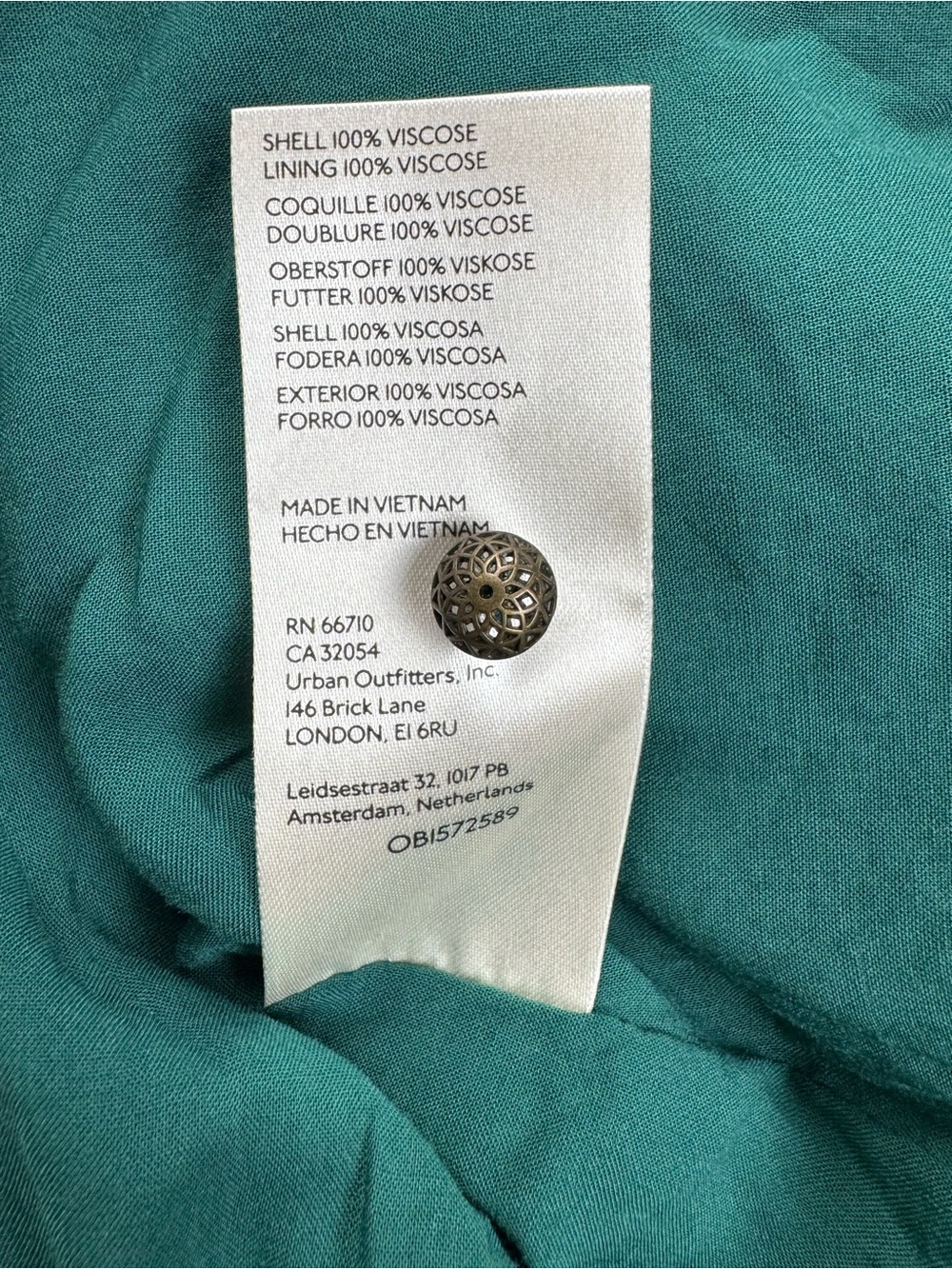 Maeve by Anthropologie Buttonfront Shirt Dress Green Botanical Birds Size 12 - Picture 12 of 16